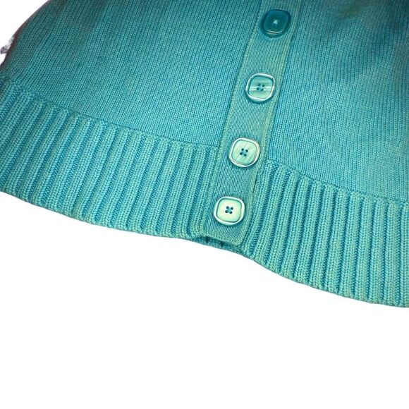 Green Cashmere White and Warren V neck button down knitted cardigan - XS- Small - Picture 6 of 9